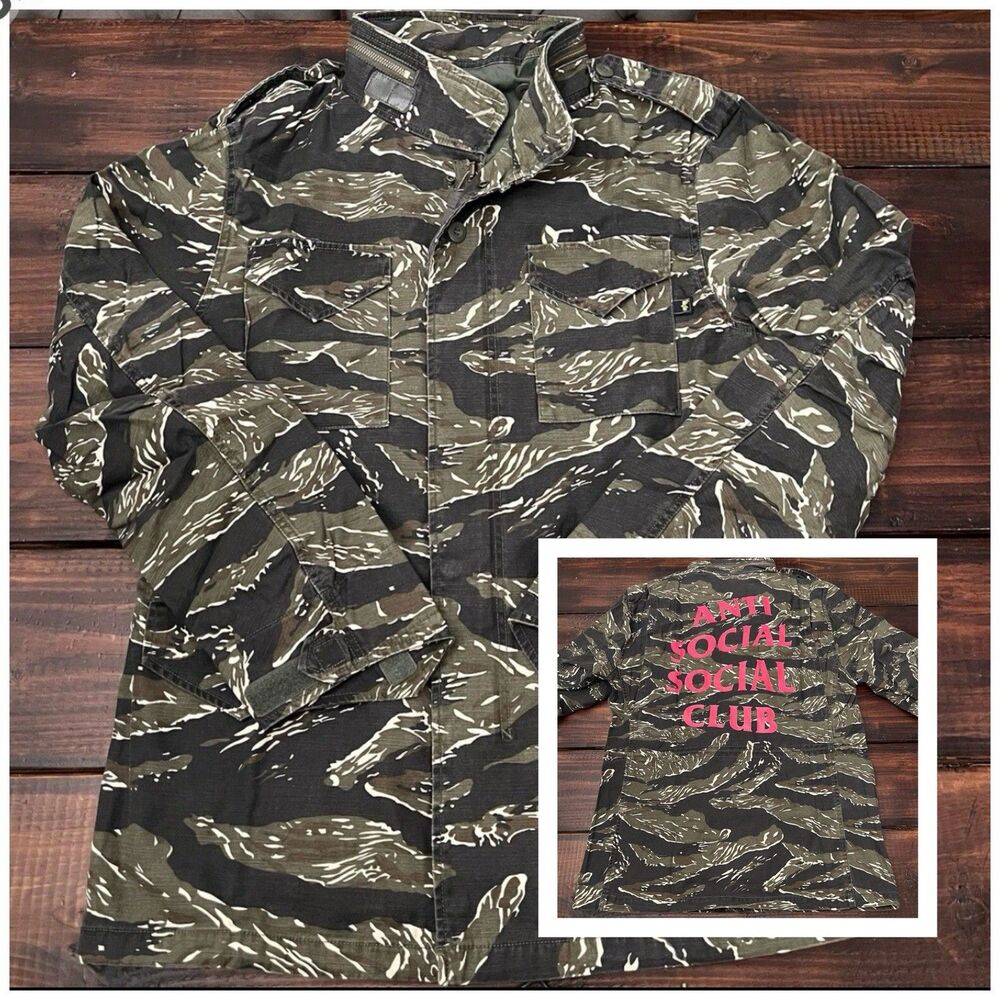 Anti Social Social Club (ASSC) x Alpha Industries Tiger Camo M-65 Jacket